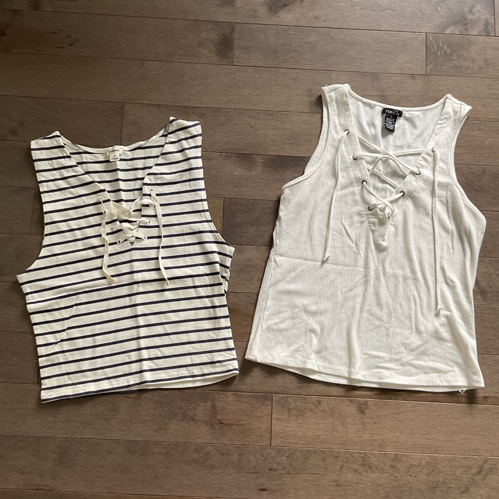Two Tie-Up Tank Tops - COME TOGETHER